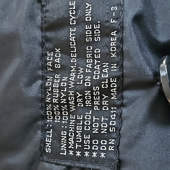 Black nylon jacket vintage open front puffy shoulders 18 XXL / XXXL. FLEETSTREET - Picture 11 of 11